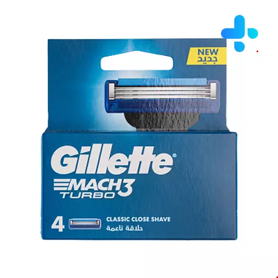 Gillette Mach 3 Turbo Blades Pack of 4