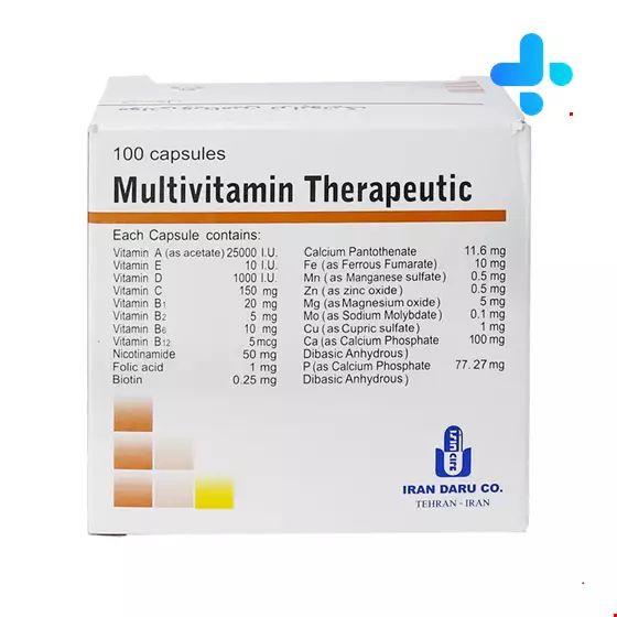 Iran Daru Multivitamin Therapeutic 100 Capsules