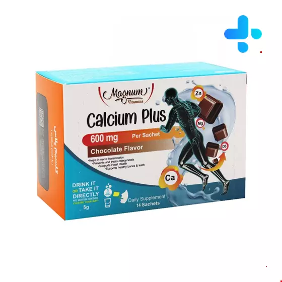Magnum Vitamins Calcium Plus 600 mg  14 Sachet