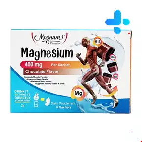 Magnum Vitamins Magnesium 400 mg chocolate flavor  14 Sachet