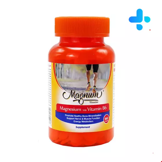 Magnum Vitamins Magnesium + Vitamin B6 60 Tabs