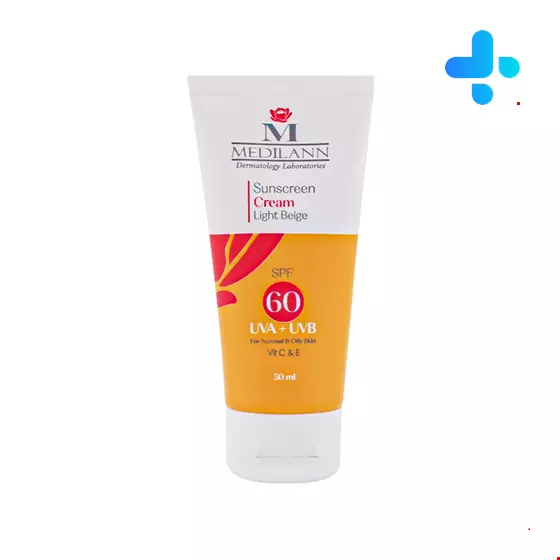 Medilann Sunscreen SPF60 Tinted Cream For Normal And Oily  Skin 50 Ml
