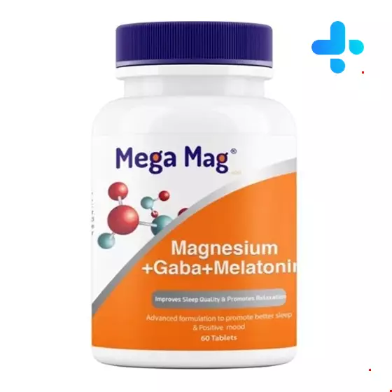 mega mag Magnesium Bisglycinat+Gaba+Melatonin 60 Tabs