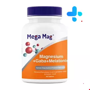 قرص مگا مگ منیزیم + گابا و ملاتونین سمر طب درمان 60 عددی