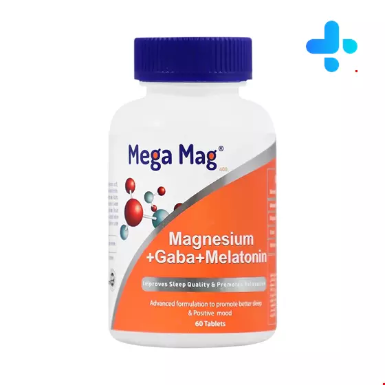mega mag Magnesium Bisglycinat+Gaba+Melatonin 60 Tabs