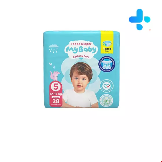 My baby sxtra larg size 5 baby 28 diapers