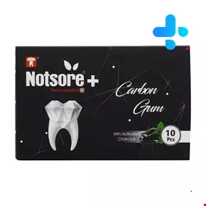Notsore Sugar Free Carbon Chewing Gum 10 Pcs