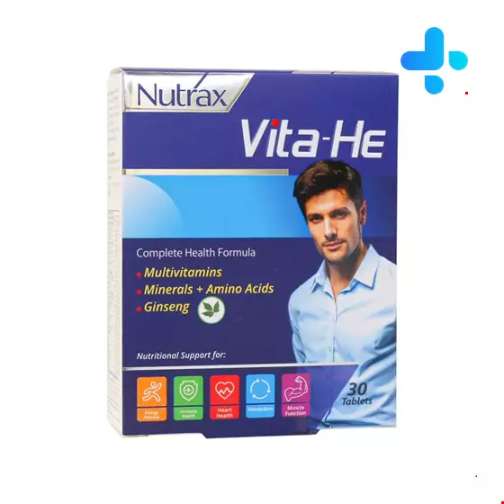 Nutrax VitaHe Multivitamin and Mineral 30 Tablets