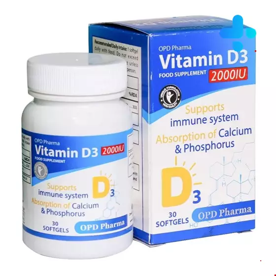 OPD Pharma Vitamin D3 2000 IU 30 Soft gel