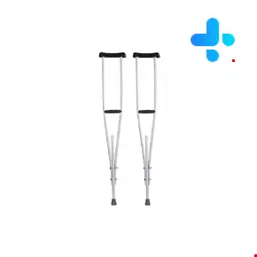 Pair of aluminum crutches