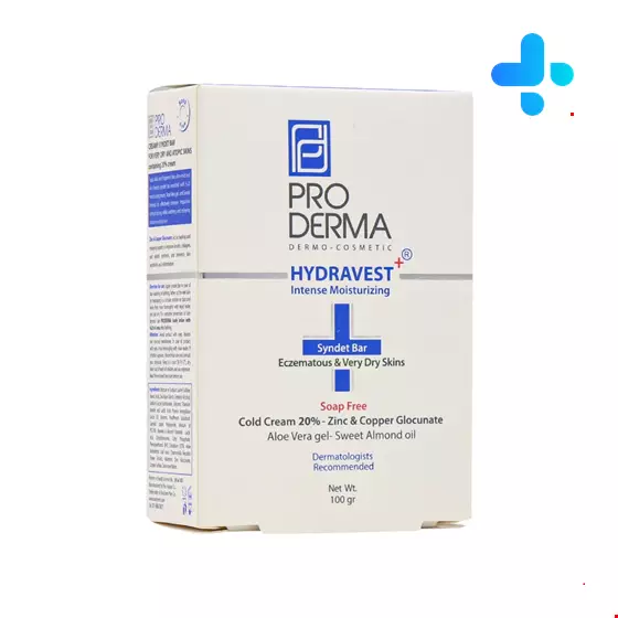 ProDerma Syndet Bar Hydravest Cold Cream 10% For Eczematous & Very Dry Skin 100 mg