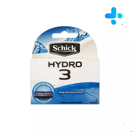 Schick 3-edge Hydro model spare blade, 4 pieces