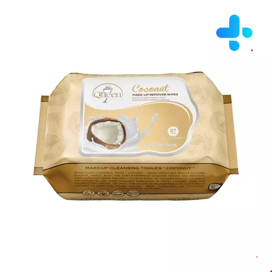  seven queen coconut dry skin makeup remover 27 pcs