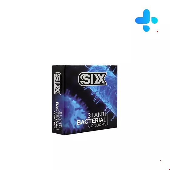 Six Antibacterial condom 3 pcs