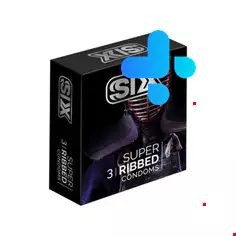 SIX Super Ribbed Condom 3 Packs