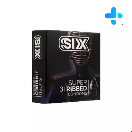 SIX Super Ribbed Condom 3 Packs