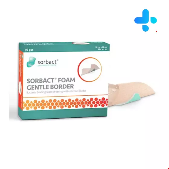 sorbact gentle border 10*10cm foam