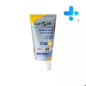 کرم ضد آفتاب فاقد چربی SPF40 آقایان مناسب برای انواع پوست سان سیف 50 میلی لیتری
