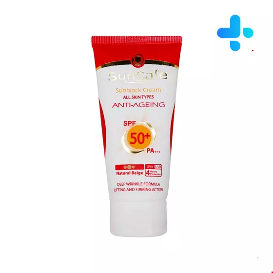 Sunsafe Anti Agening SPF50+ Sunscreen Cream 50 Ml