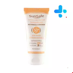 فلوئید ضد آفتاب SPF50+ فیزیکال پوست ‌های حساس سان سیف 50 میلی لیتری