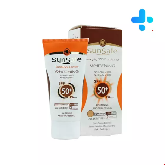 Sunsafe Whitening Sunscreen Cream SPF50 For All Skin Types 50 Ml