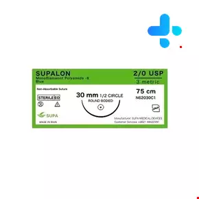 Supalon Non Absorbable Suture Reverse Cutting 2/0