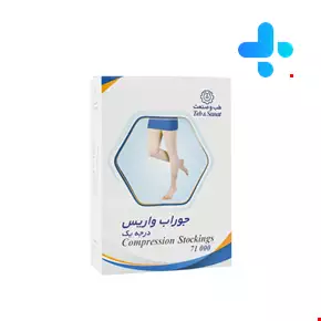 جوراب واریس مدل با کف_ بالای زانو طب و صنعت کد 71000 سایز L