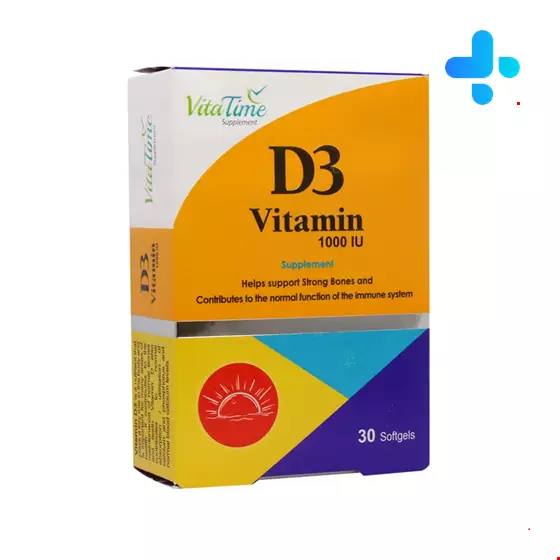 Vita Time Vitamin D3 1000 IU 30 Softgels