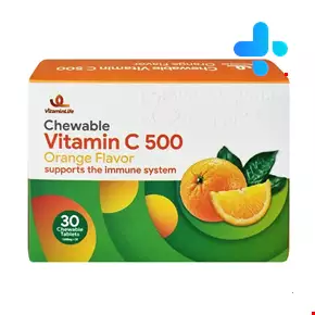 Vitamin Life Chewable Vitamin C 500 mg  orange Flavor 30 Tabs