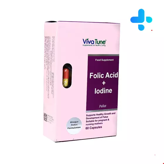VivaTune Folic Acid and Iodine 60 Capsules